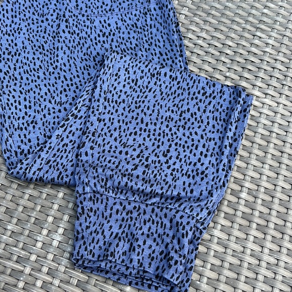 ALFANI Women's Lounge Pajama Jogger Pants Blue with Black Dots SMALL - Picture 4 of 6